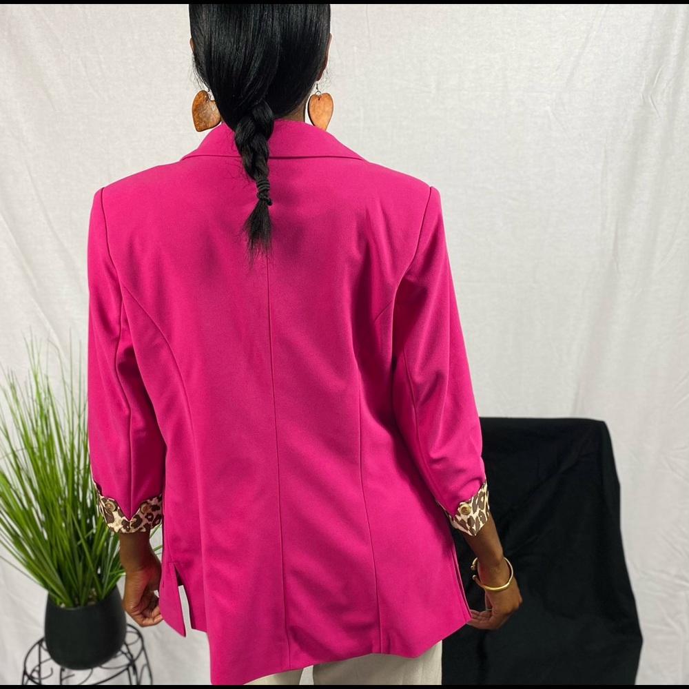 Leopard Cuffed Blazer - Picture 3 of 6
